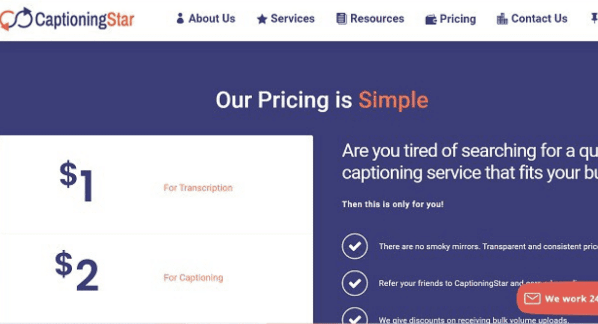 captionstar-pricing-page