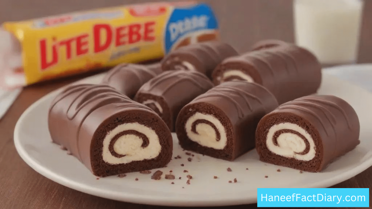 Little Debbie chocolate cake rolls on a plate premium 