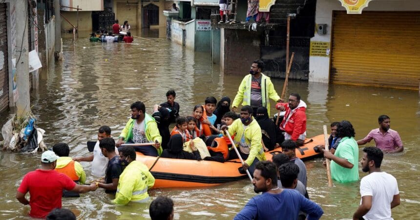 Floods In Telangana Resulted in Death of 16, Many missing.