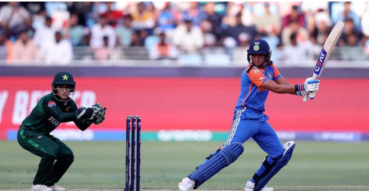 Harmanpreet kaur playing match against Pakistan in WT20 World Cup 2024